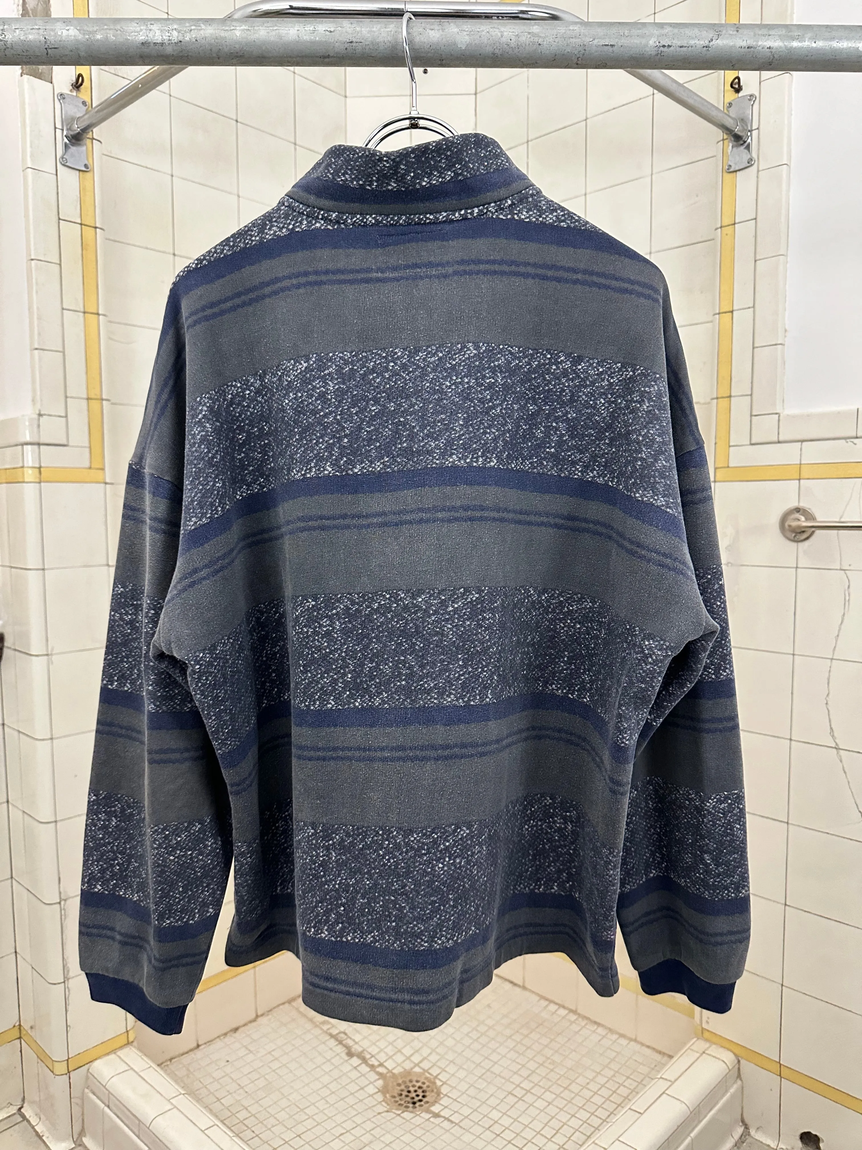 1980s Armani Graphic Quarter Zip Pullover - Size L