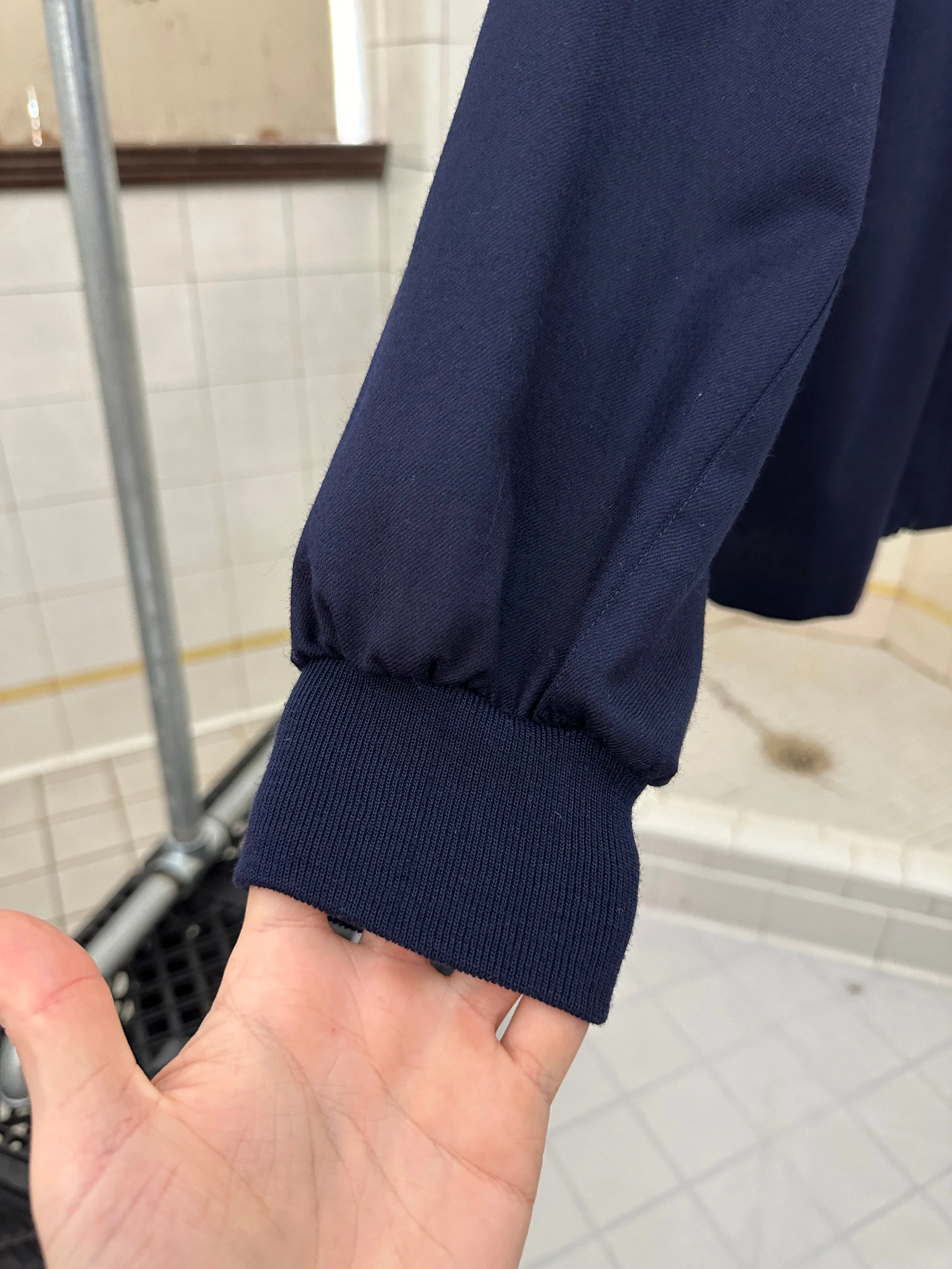1980s Claude Montana Wool Mock Neck Quarter Zip Shirt - Size M
