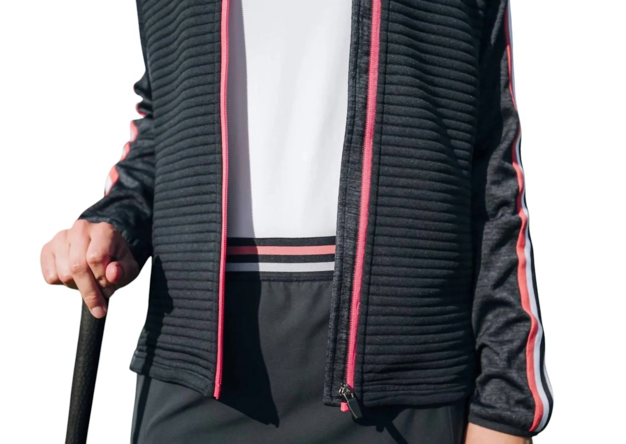 Abacus Sportswear Us - Women Turnberry 3D Stripe Fullzip Cardigan