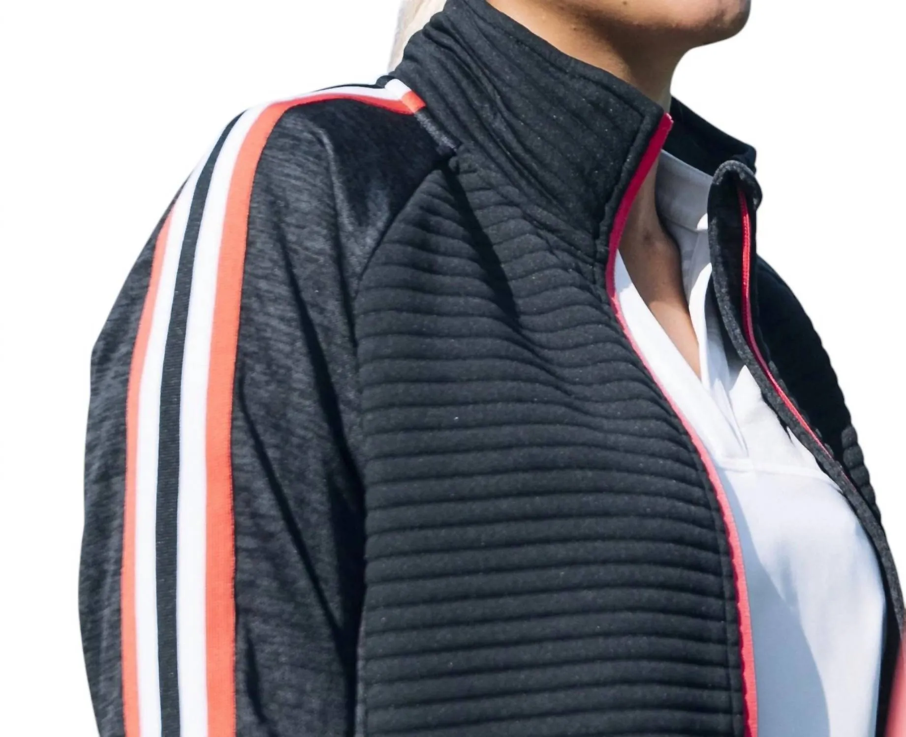 Abacus Sportswear Us - Women Turnberry 3D Stripe Fullzip Cardigan