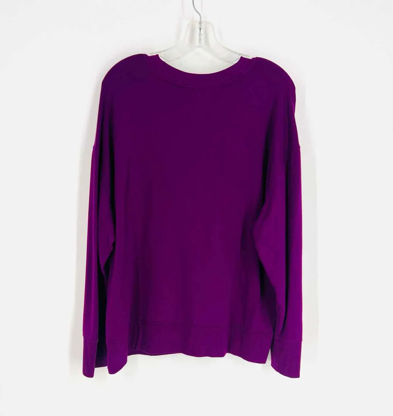 Athleta Size L Purple Henley Tops Top-Long Sleeve
