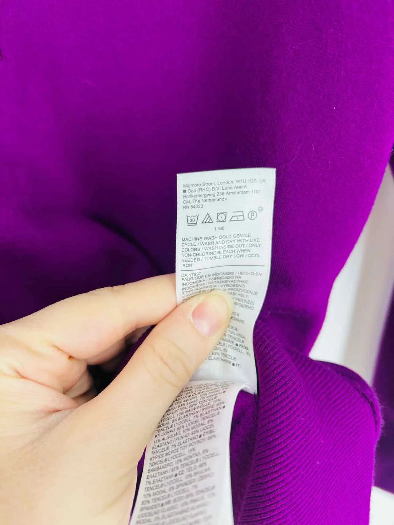 Athleta Size L Purple Henley Tops Top-Long Sleeve