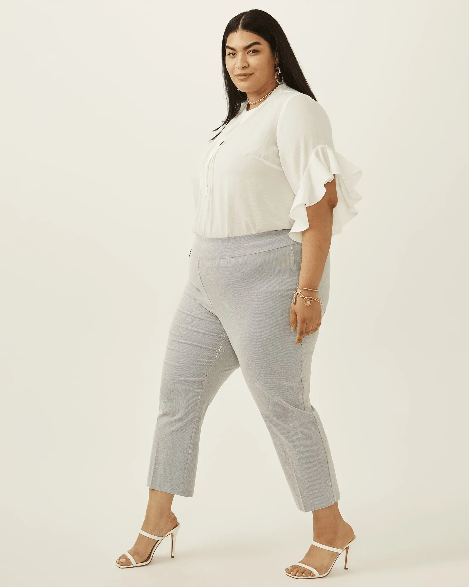 Aubrey Ruffle Sleeve Blouse | NEW IVORY