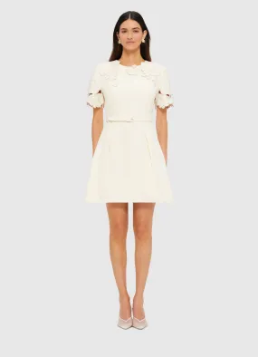 Aurélie Appliqué Short Sleeve Mini Dress