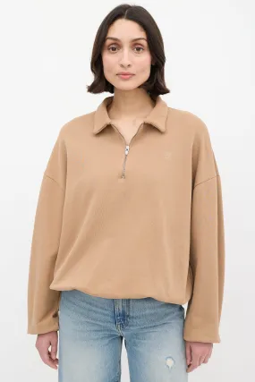 Beige Monogram Tracksuit Sweatshirt