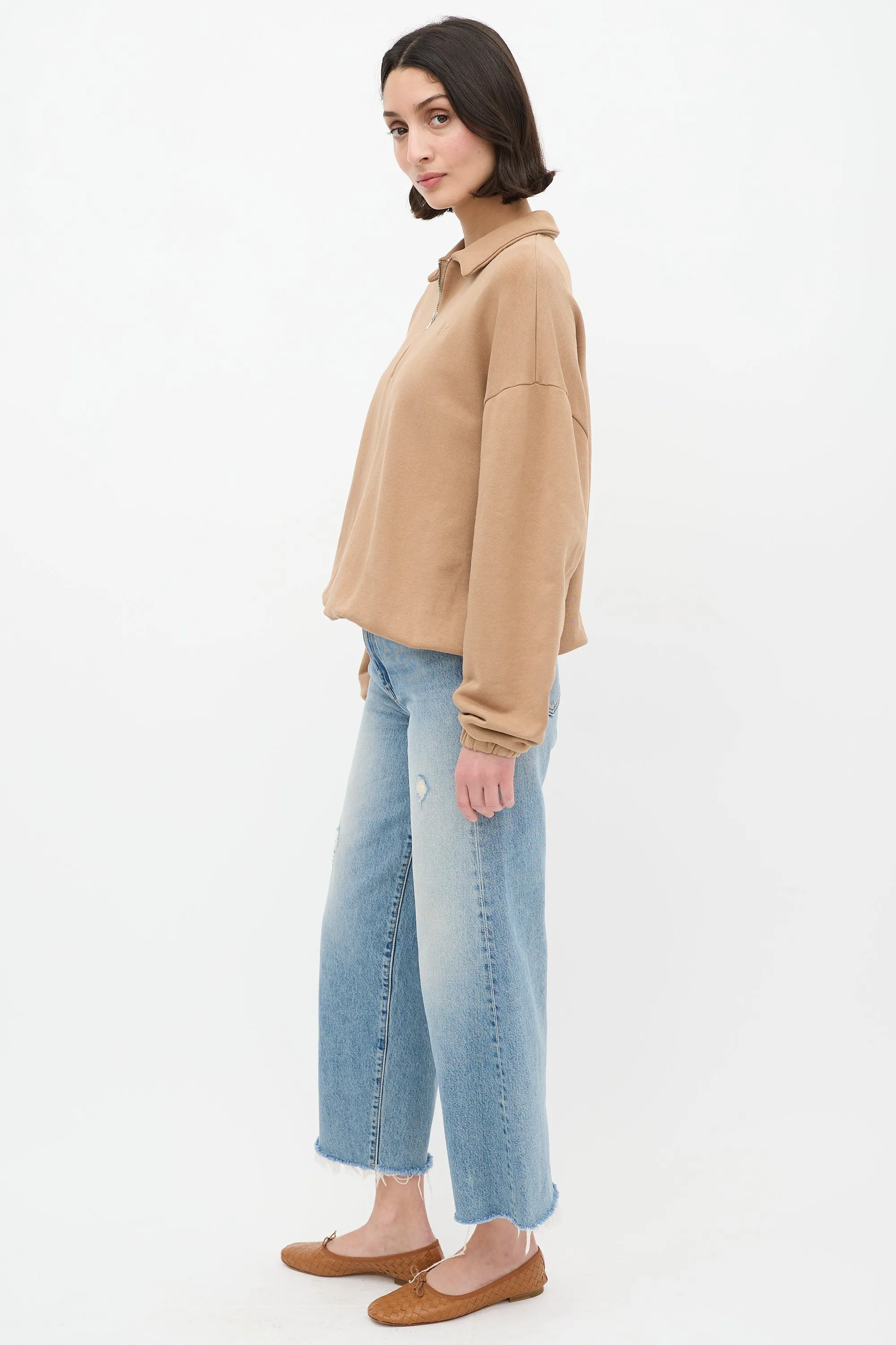 Beige Monogram Tracksuit Sweatshirt