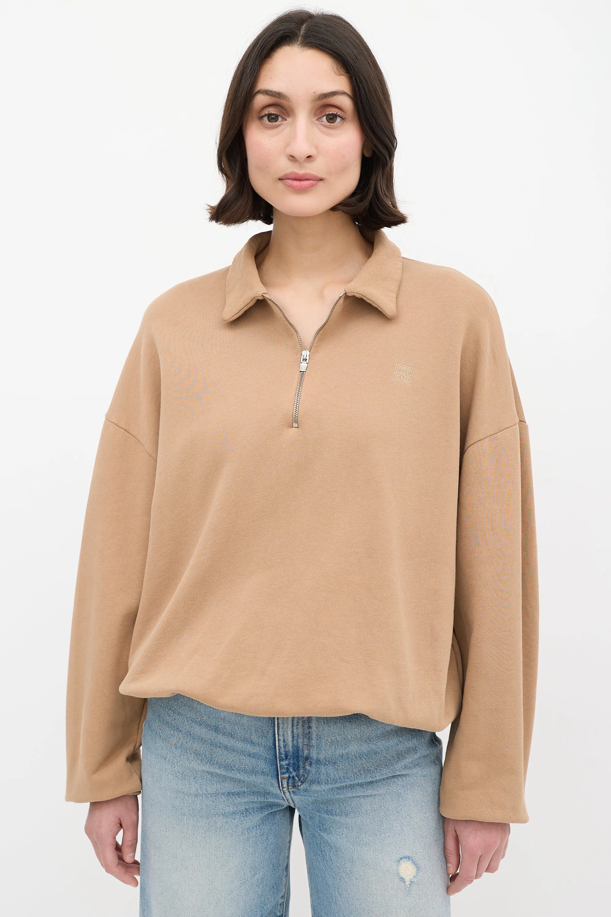 Beige Monogram Tracksuit Sweatshirt
