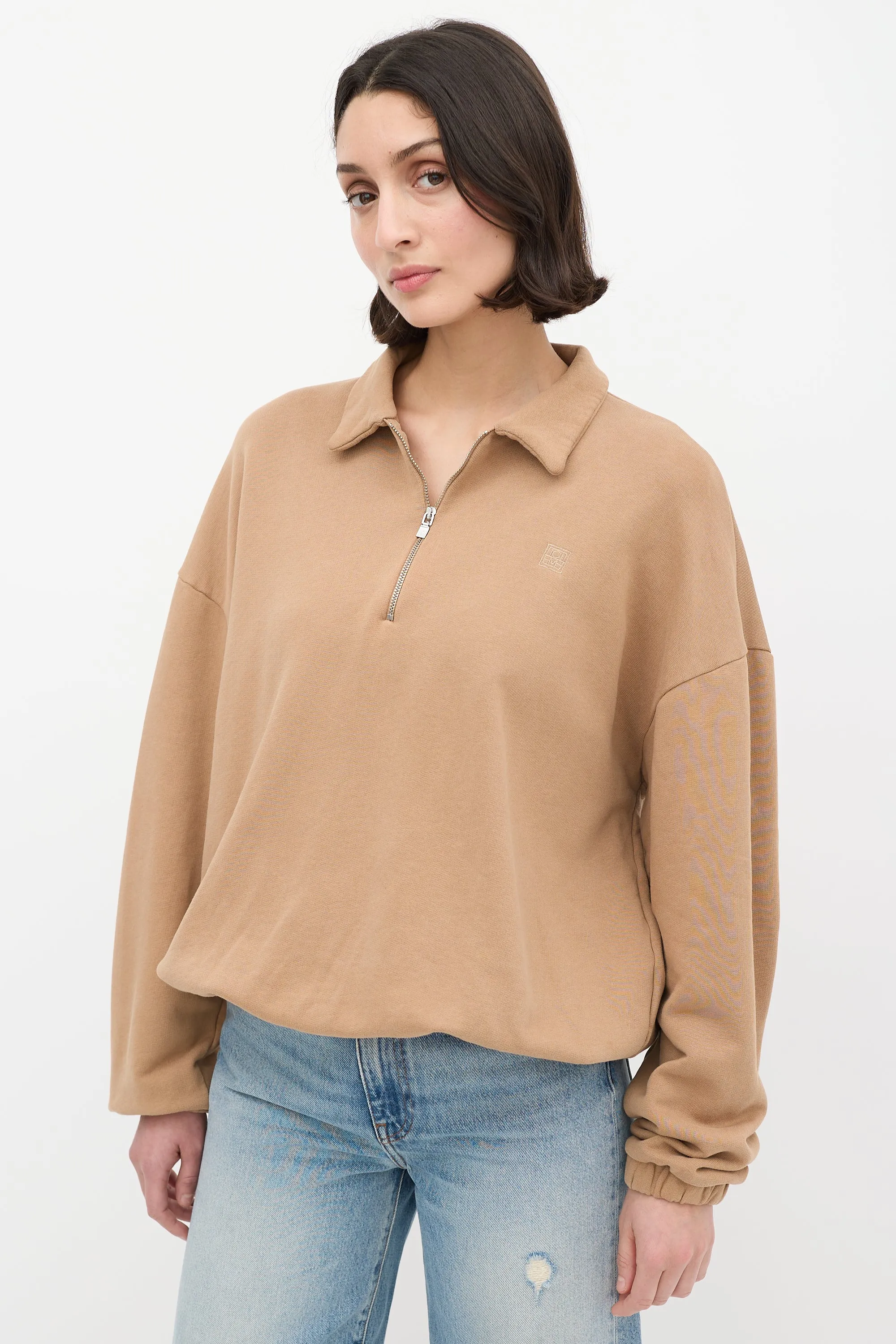Beige Monogram Tracksuit Sweatshirt