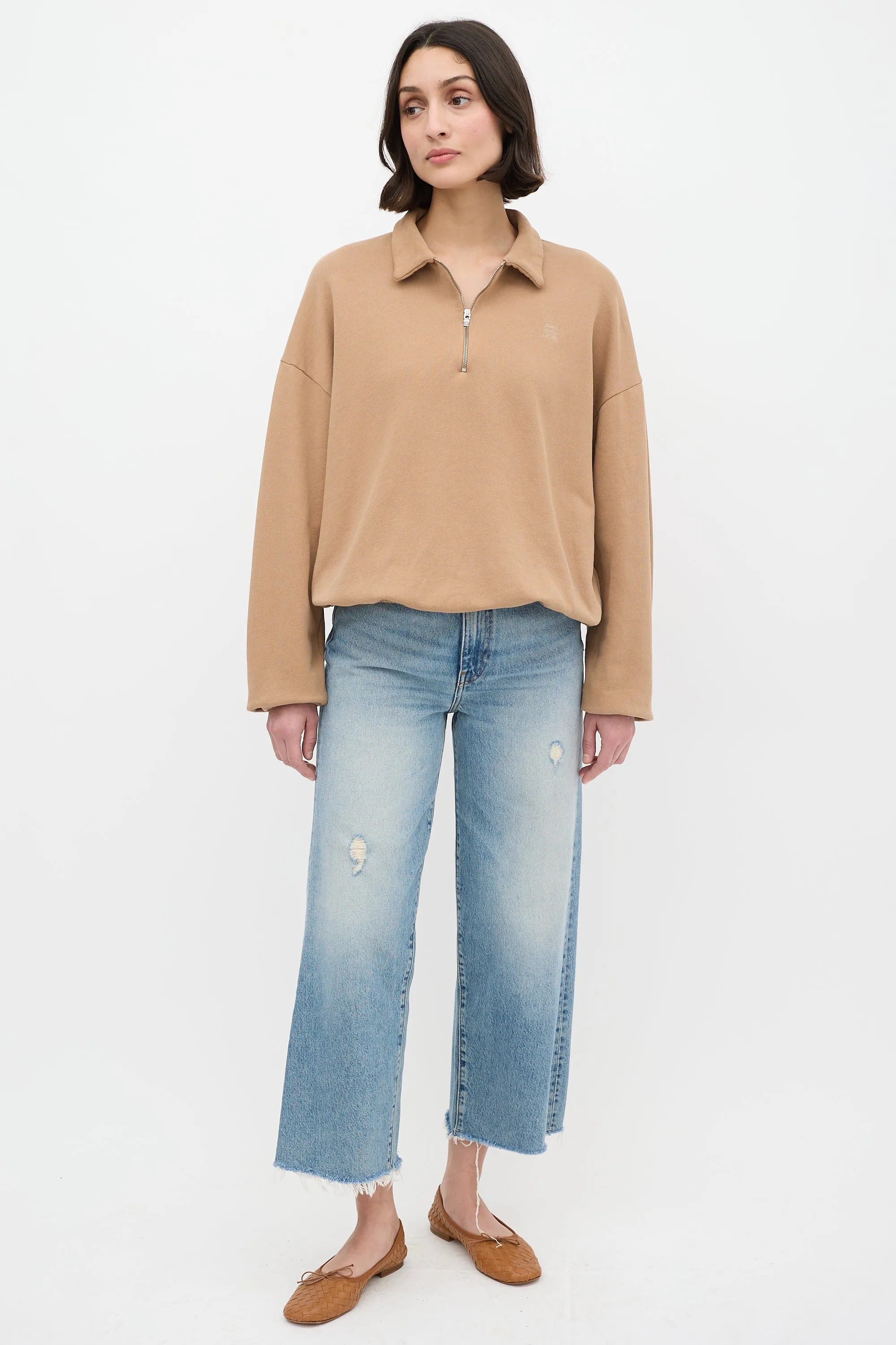 Beige Monogram Tracksuit Sweatshirt
