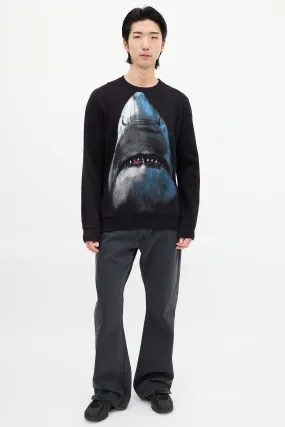 Black & Blue Graphic Crewneck