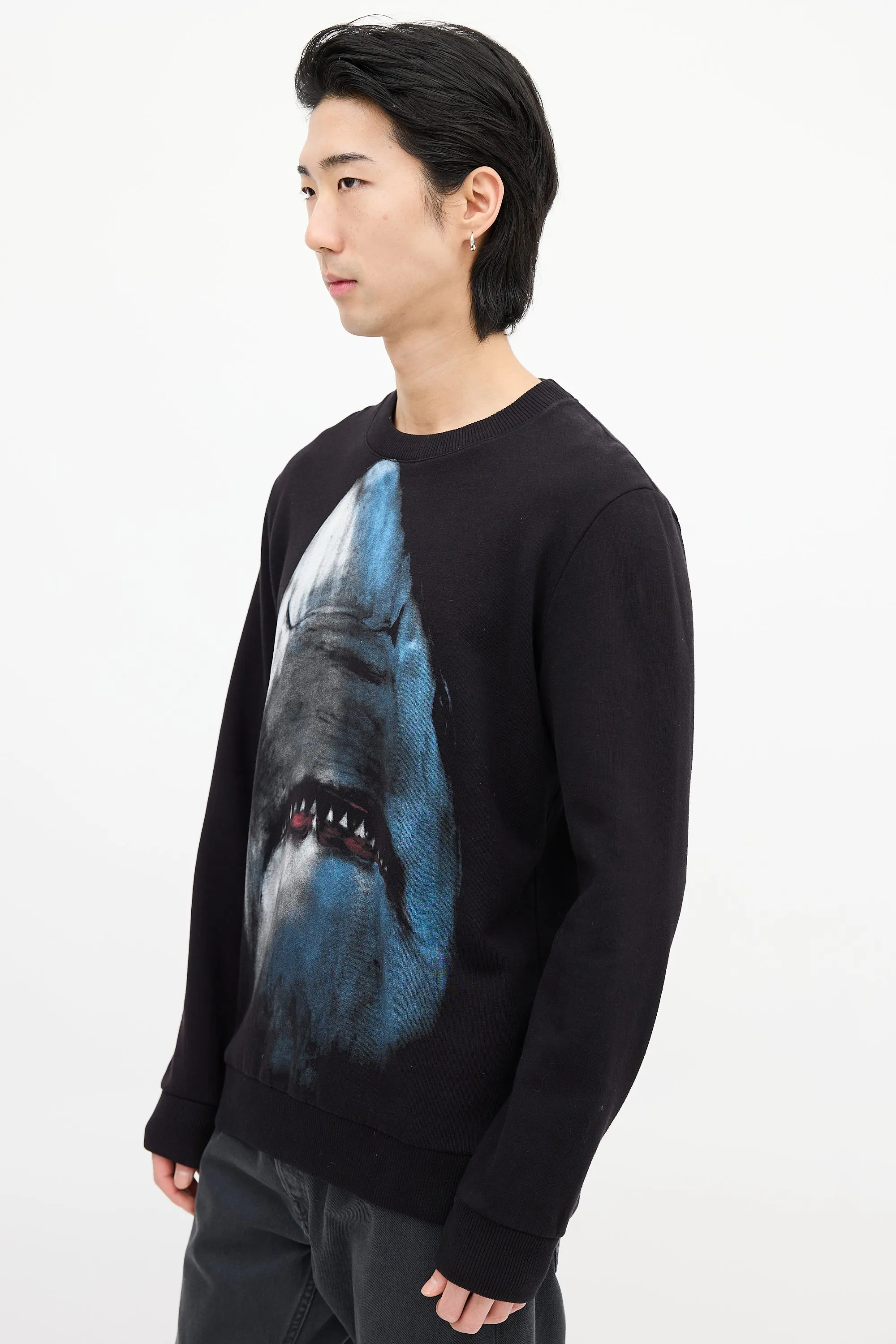 Black & Blue Graphic Crewneck