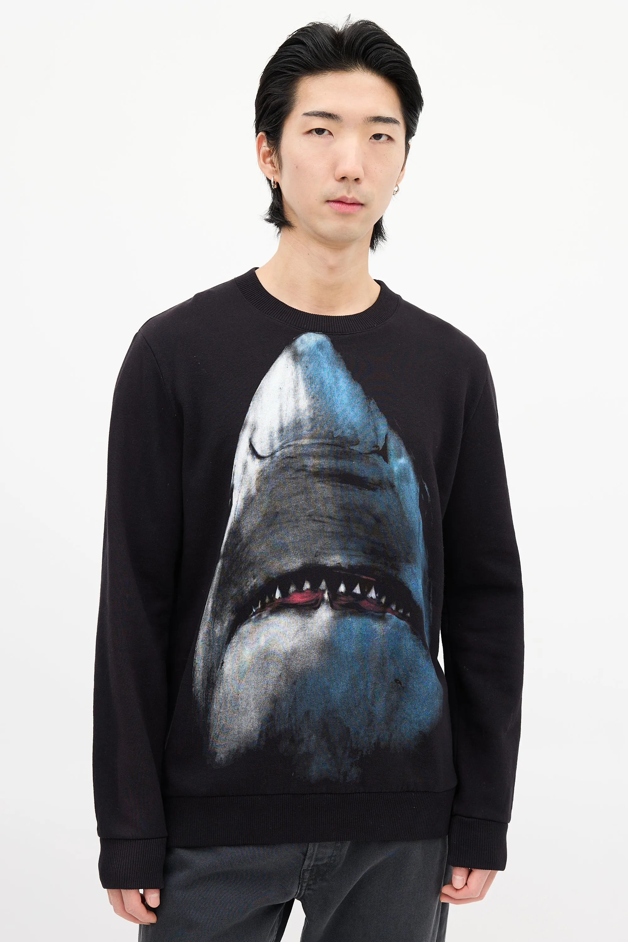 Black & Blue Graphic Crewneck