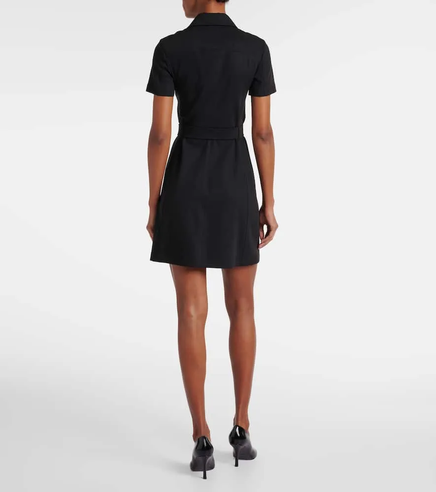 Burberry Belted wool twill shirt dress