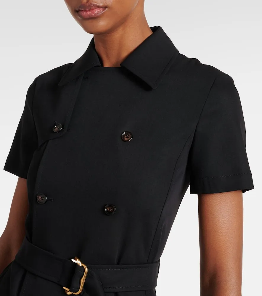 Burberry Belted wool twill shirt dress