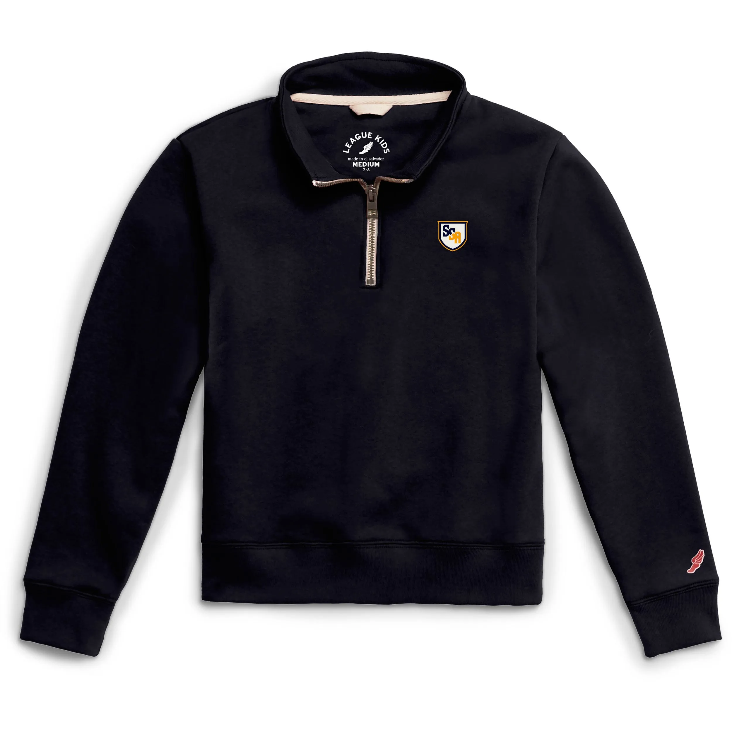 Embroidered Monogram Shield League Essential Quarter-Zip