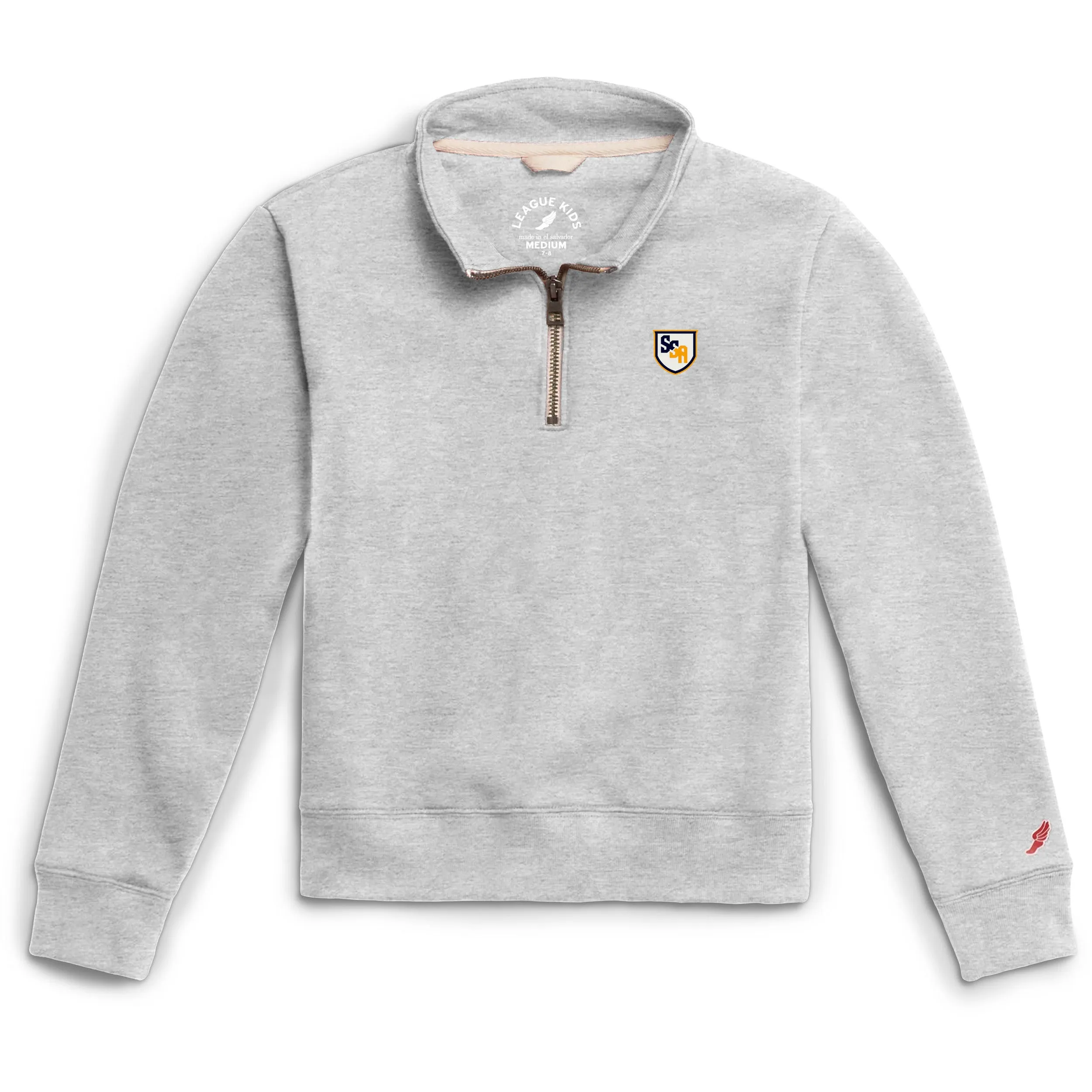 Embroidered Monogram Shield League Essential Quarter-Zip