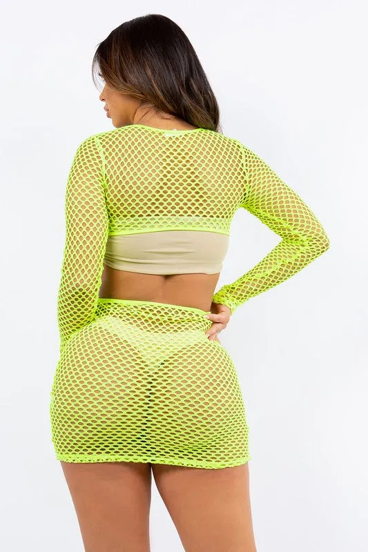 Fishnet Frenzy Cut-Out Mini Dress