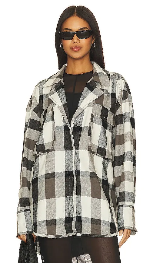 Free People Izzy Cargo Shirt in Black