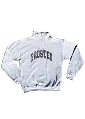 Frosted Unisex Varsity Logo Quarter Zip Longsleeve