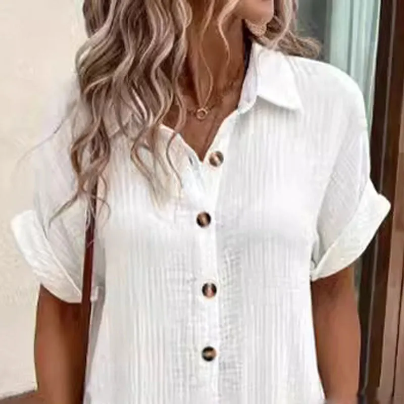 🔥HOT SALE 50% OFF🔥Women's Buttoned Short Sleeve Pocket Casual Shirt Dress