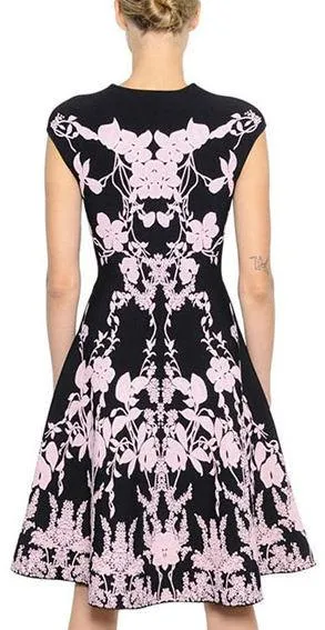 Intarsia Print Dress