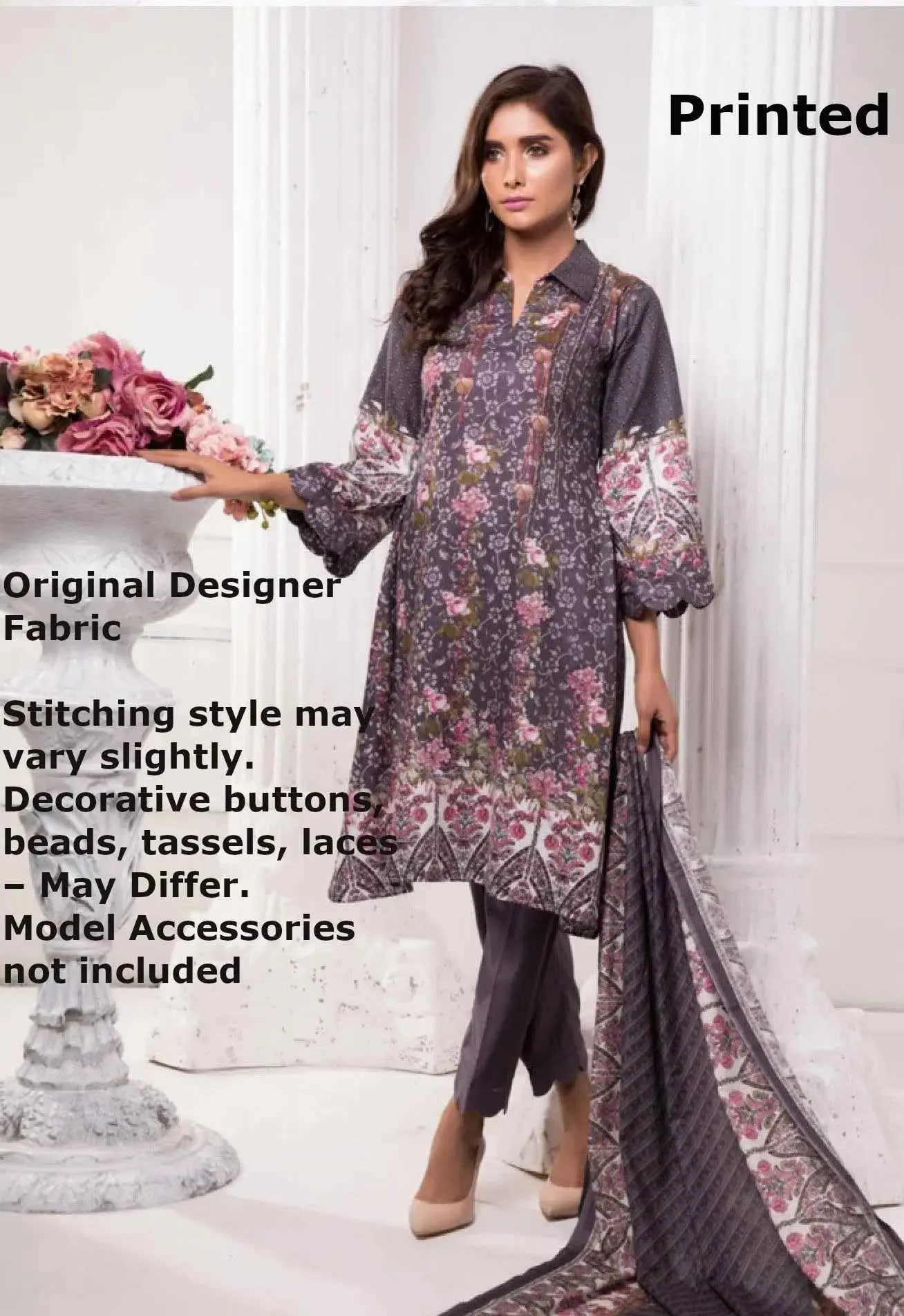 IshDeena Pakistani Dresses for Women Ready to Wear Salwar Kameez Ladies Suit - 3 Piece (Extra Small, Chinese Violet - Printed-Vol2)