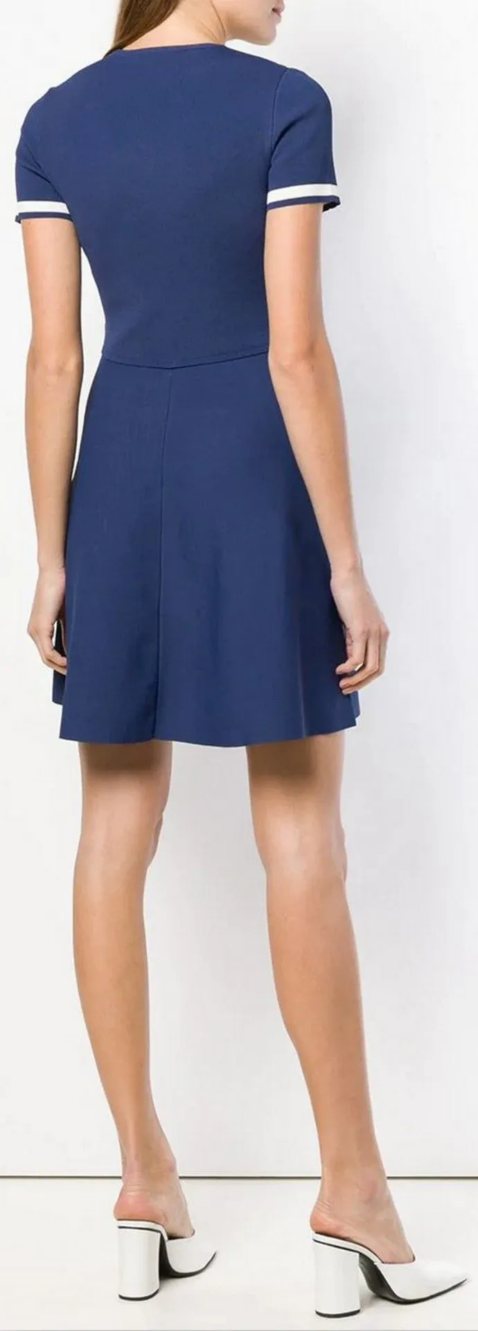 Optical V Skater Dress