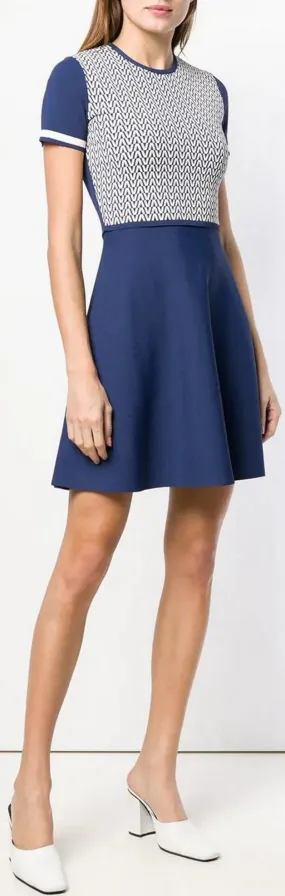 Optical V Skater Dress