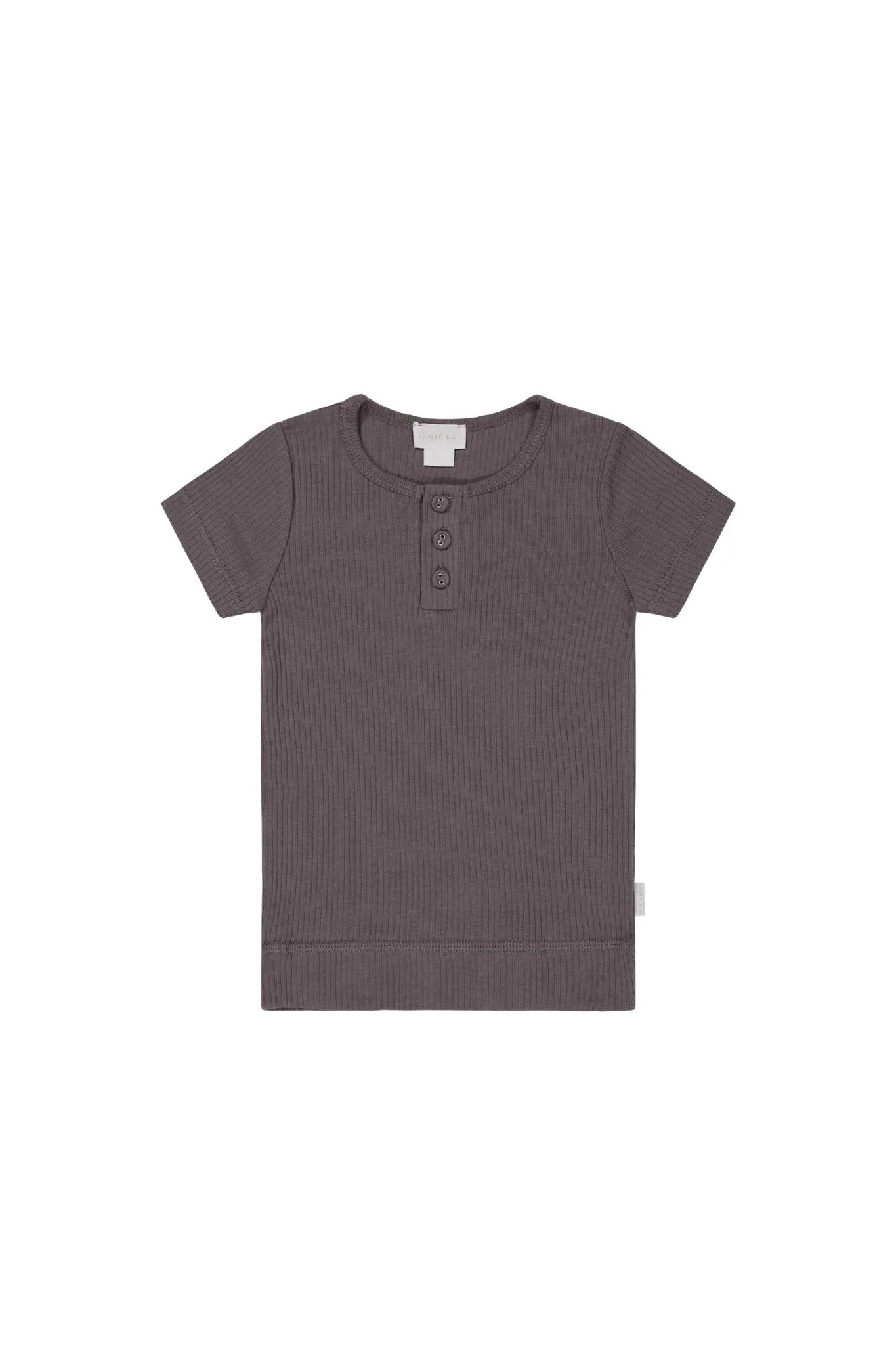 Organic Cotton Modal Henley Tee - Carob