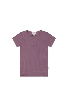 Organic Cotton Modal Henley Tee - Della