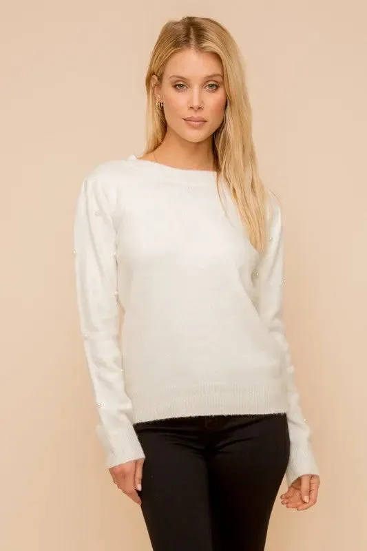 Pearl Detailed Pullover Sweater