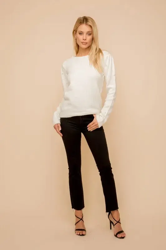 Pearl Detailed Pullover Sweater