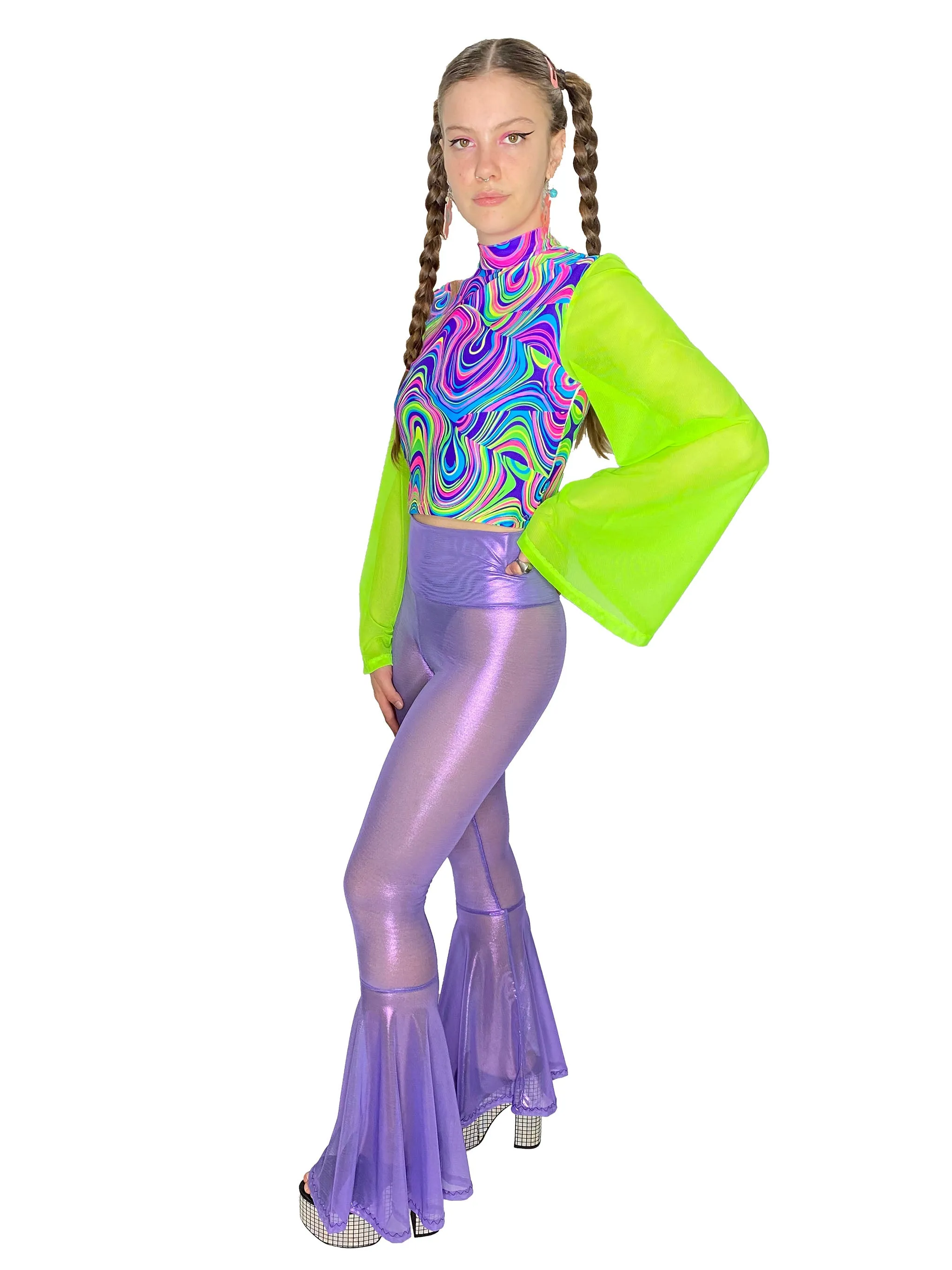 Psychedelic Bell Sleeve Top