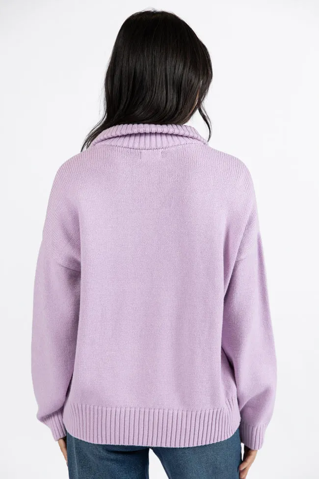 Roll With It Purple West Coast Quarter Zip Sweater SALE
