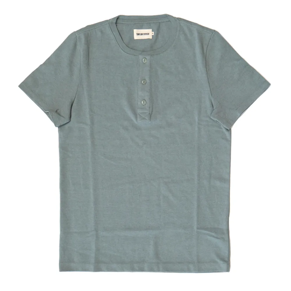 Short Sleeve Heavy Bag Henley | Slate