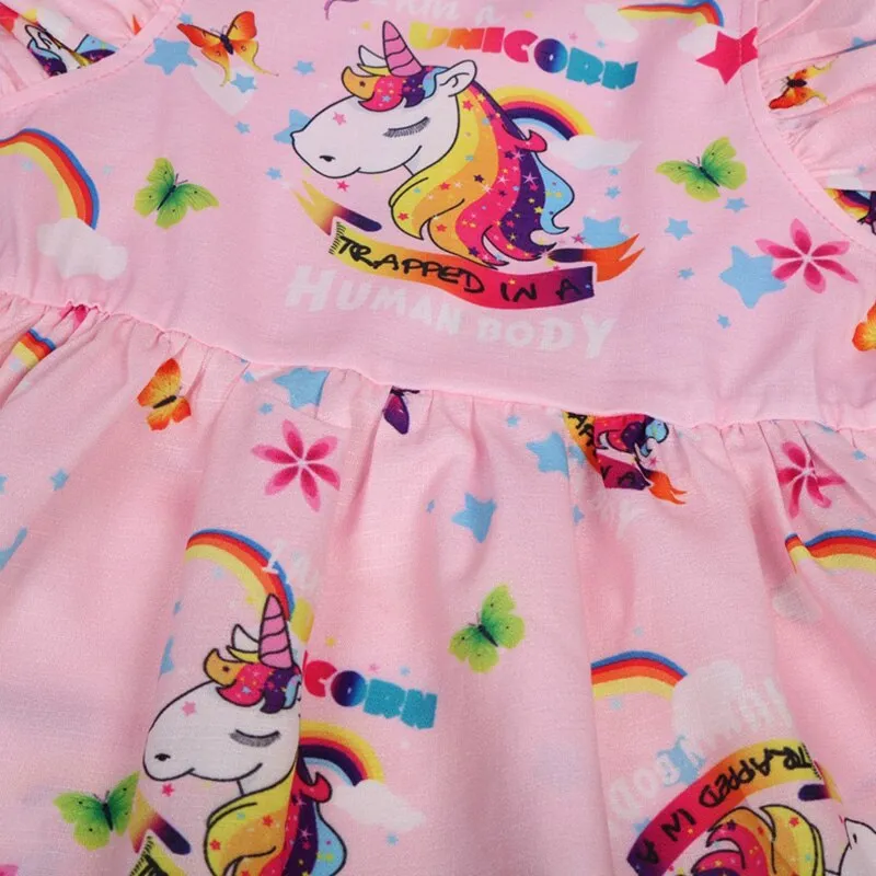 Short Sleeve Unicorn Dress