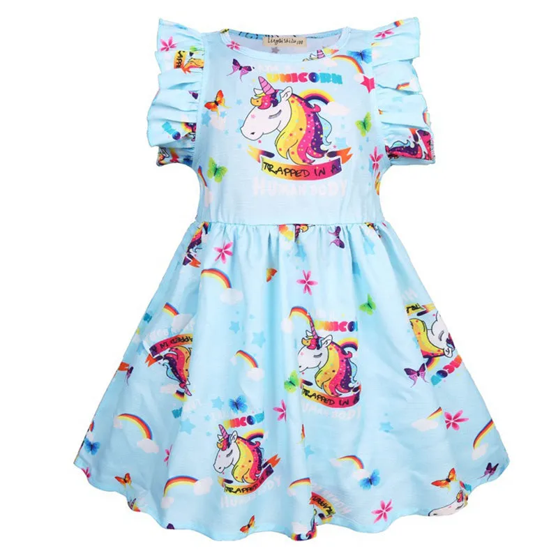 Short Sleeve Unicorn Dress