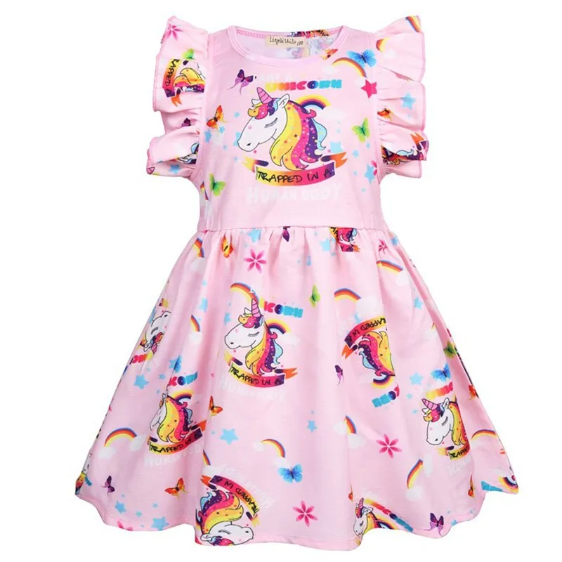 Short Sleeve Unicorn Dress