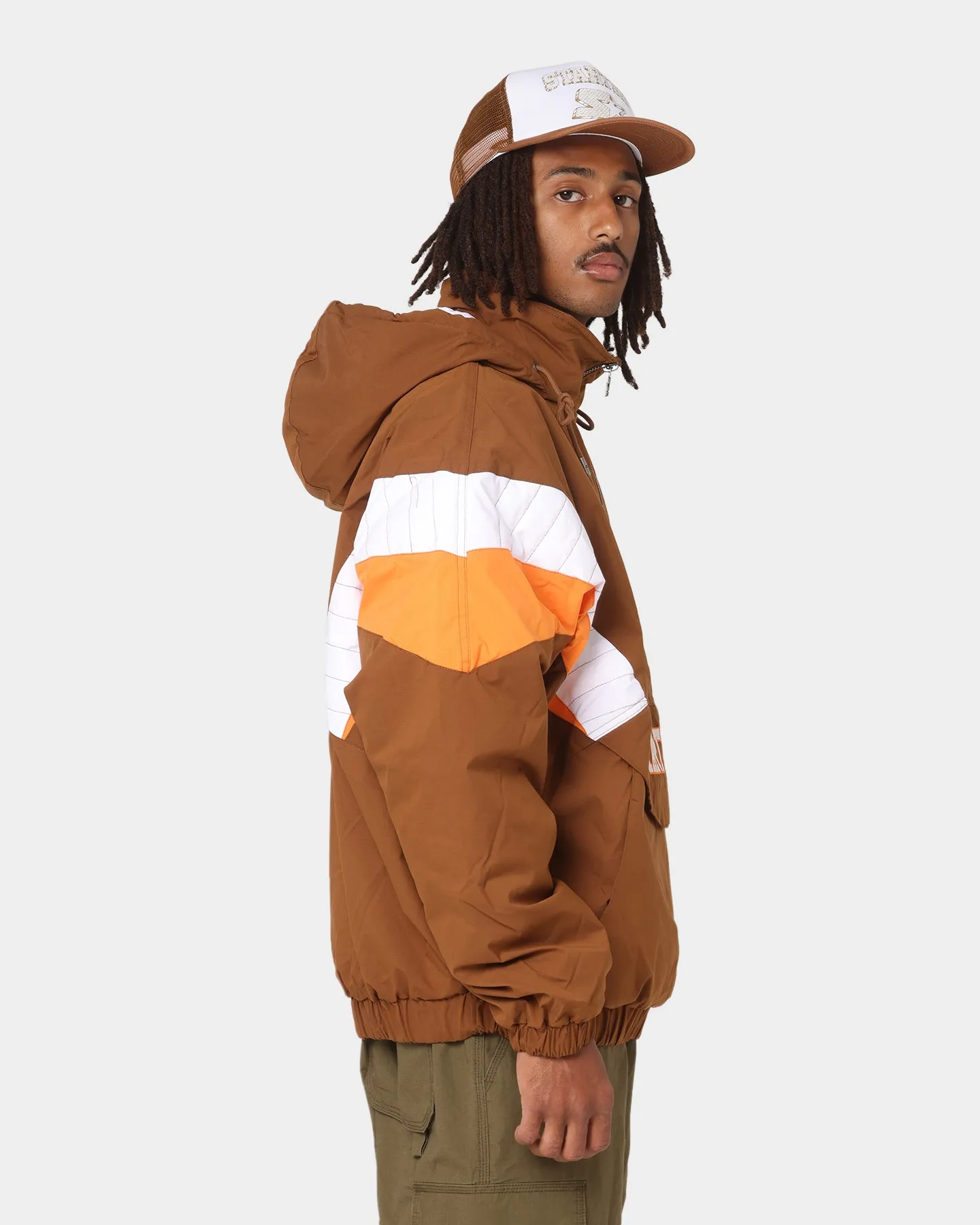 Starter Breakaway Anorak Jacket Brown/Orange