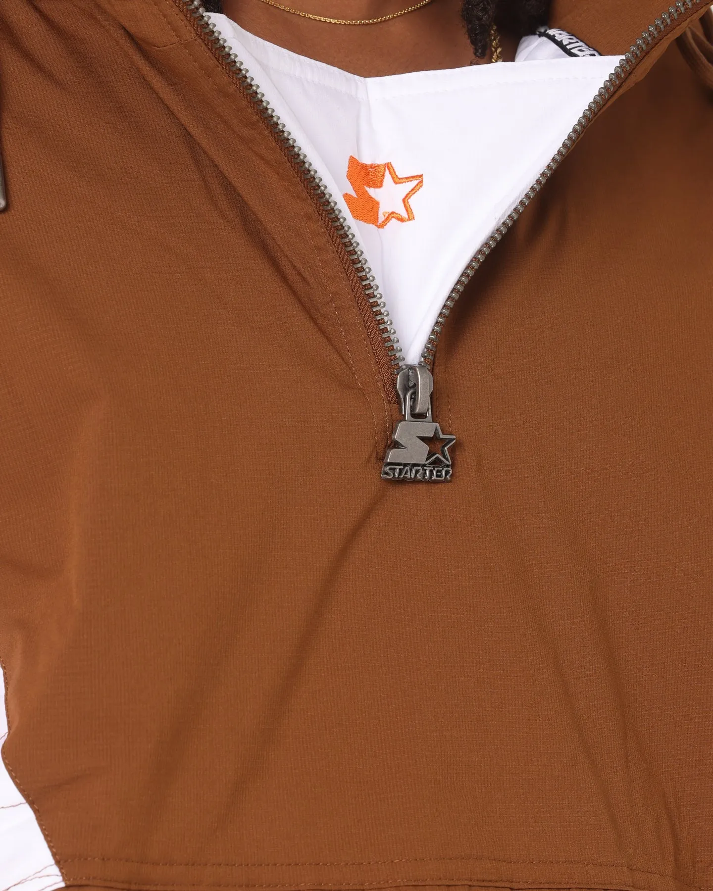 Starter Breakaway Anorak Jacket Brown/Orange