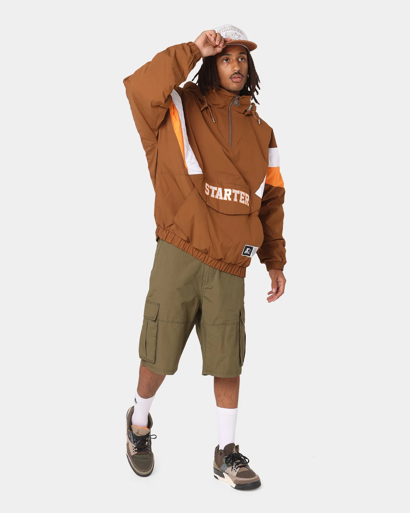 Starter Breakaway Anorak Jacket Brown/Orange