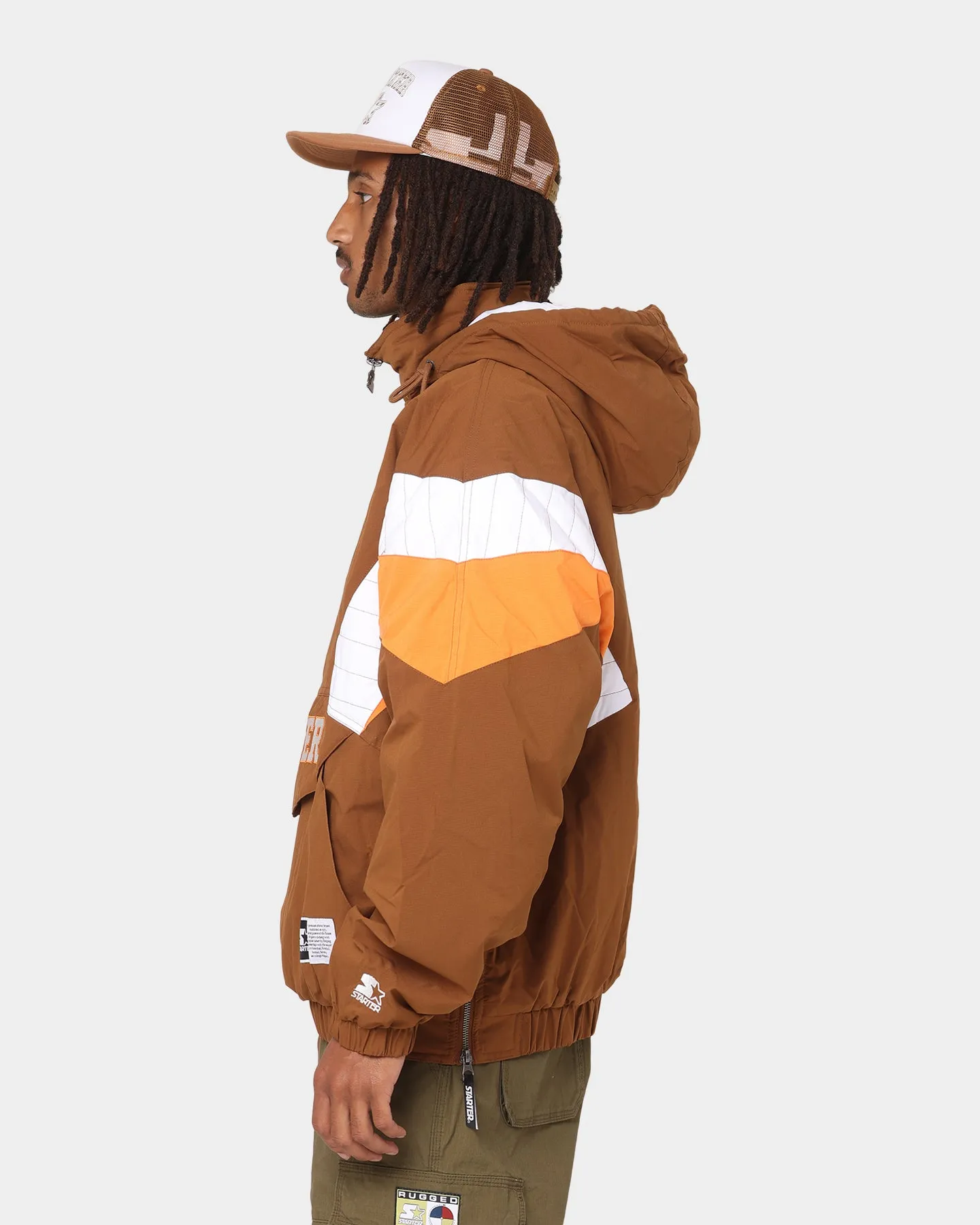 Starter Breakaway Anorak Jacket Brown/Orange