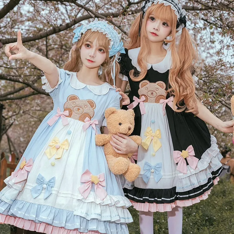 Sweet Bobo Bear Short Sleeves Lolita Dress