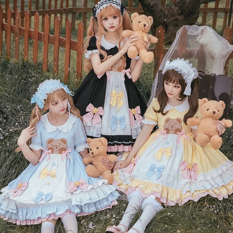 Sweet Bobo Bear Short Sleeves Lolita Dress