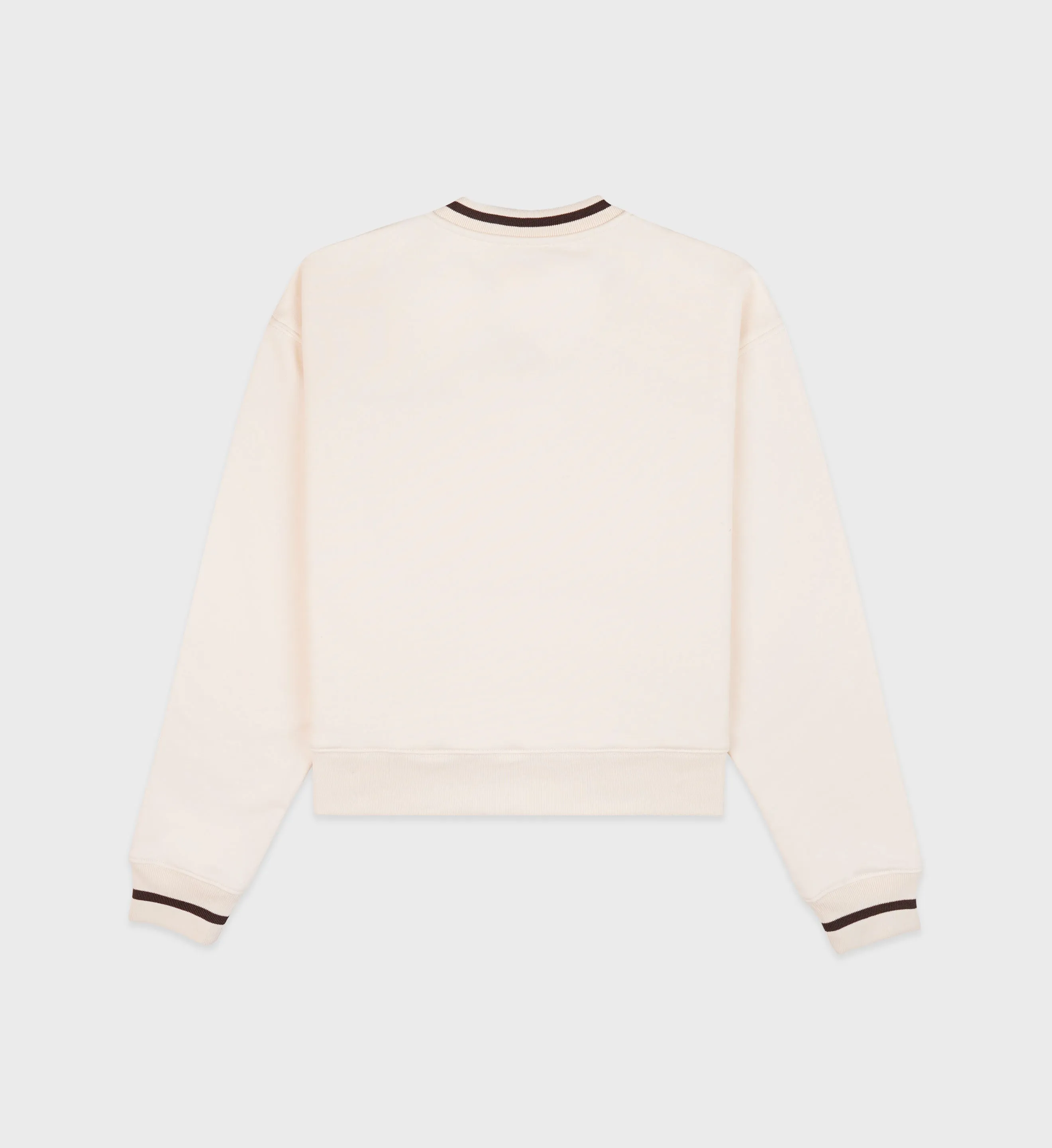 Syracuse Embroidered V-Neck Sweater - Cream/Chocolate